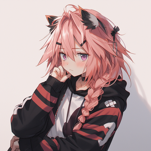 Astolfo character with a unique style, vibrant colors, and anime-inspired appearance.