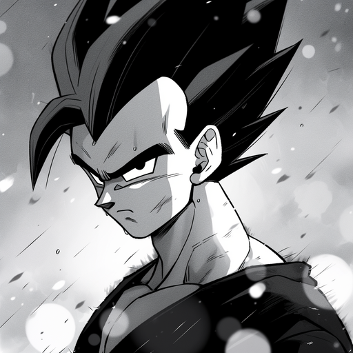 Gohan's black and white manga-style profile picture from Dragon Ball Super.