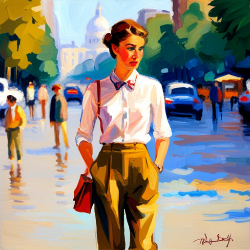 Impressionist-style portrait of a preppy individual.