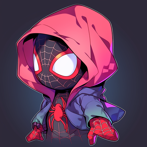 Chibi Spiderman in an anime style pfp.