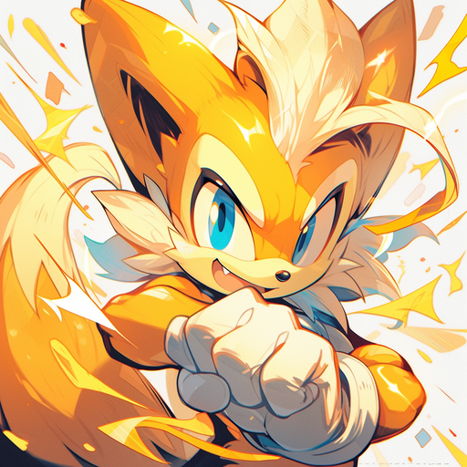 Tails in classic manga artstyle.