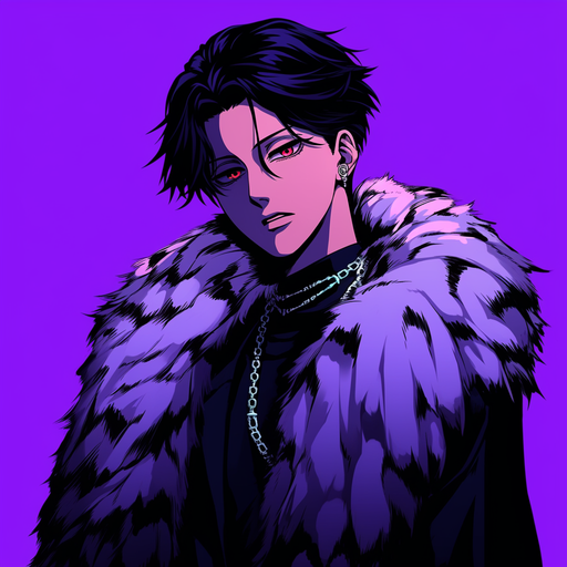 Chrollo Lucilfer, a character from Hunter x Hunter anime, in manga-style depiction.