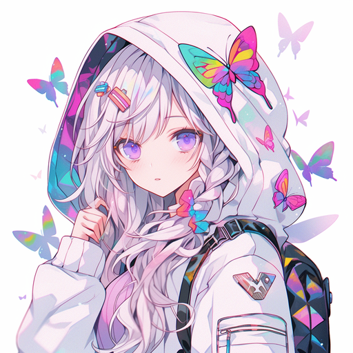 Aesthetic anime girl profile picture.
