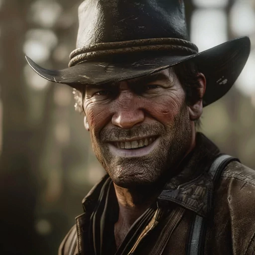 Close-up of a rugged male avatar with a cowboy hat and a slight grin, suitable for a profile photo or gaming avatar.