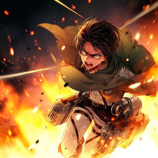 Eren Yeager profile picture from Attack on Titan.