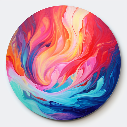 Vibrant abstract circle-shaped profile picture.