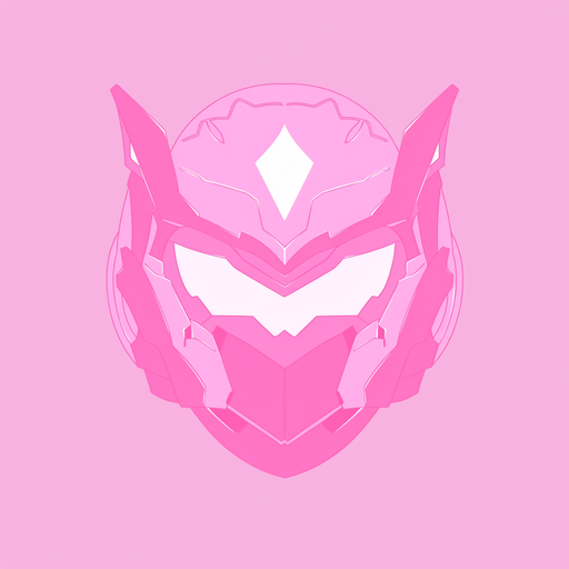 Pink minimalist superhero pfp showcasing vibrant colors and modern design.