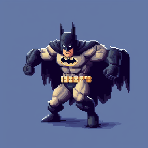 Pixel art of Batman