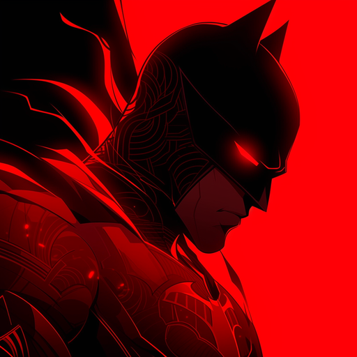 Glowing Batman symbol on a dark background.
