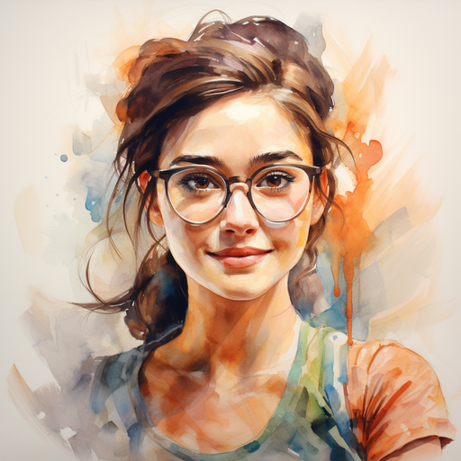 Stylish preppy artwork with watercolor brushstrokes.