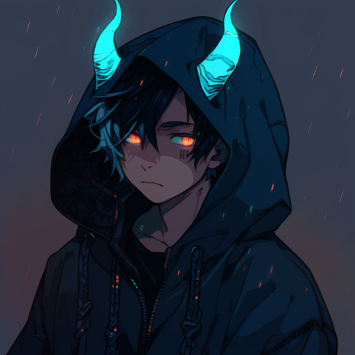 Dark aesthetic demon profile picture.