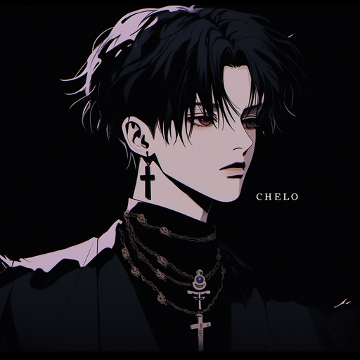 Chrollo Lucilfer, gothic-style profile picture for Hunter x Hunter anime character.
