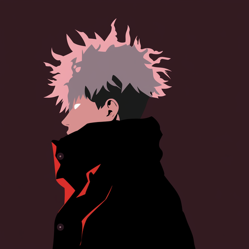 Gojo from Jujutsu Kaisen, minimalist vector artwork.