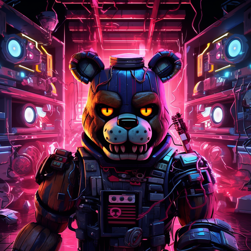 Cyberpunk-style profile picture with Five Nights at Freddy's theme.