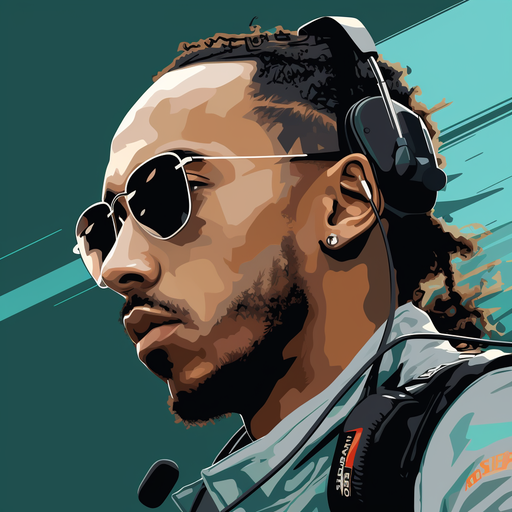 Lewis Hamilton portrait with a confident expression.