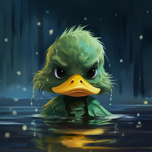 Sad duck profile picture.