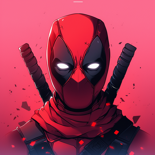 Deadpool, a popular Marvel Comics character, in a profile picture style.