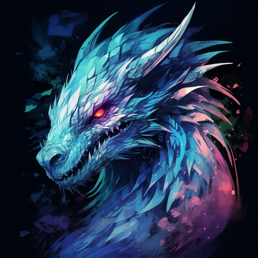 Ice dragon with vibrant amoled colors.