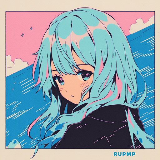 Rimuru Tempest pfp in risograph style, featuring the character Rimuru from an anime series.