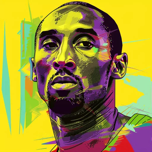Colorful illustrated avatar featuring a basketball player on a vibrant yellow background for a profile picture.