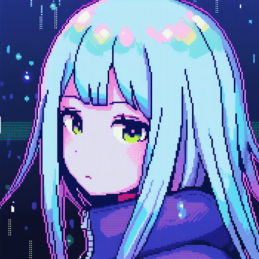 Rimuru Tempest in vibrant 8-bit style.