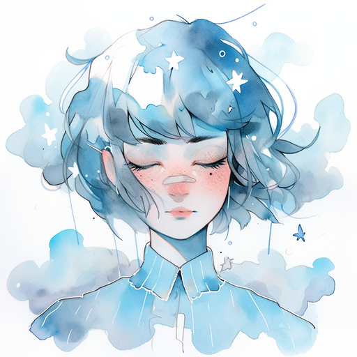 Watercolor-inspired aesthetic profile picture.