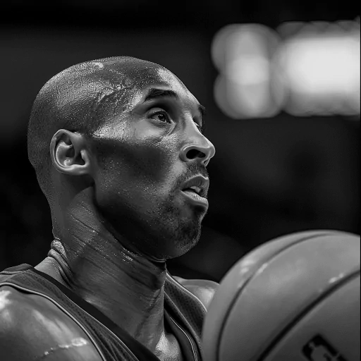 Monochrome close-up of a basketball player holding a ball, conveying focus and determination. Ideal for an avatar or profile picture.
