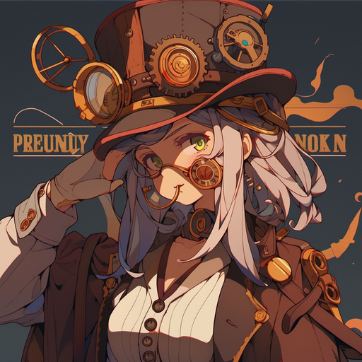Steampunk-themed profile picture with aesthetic elements.