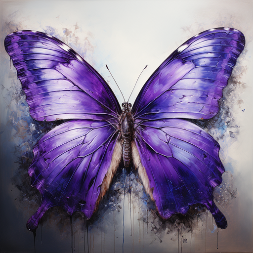 Abstract purple butterfly artwork on a profile picture format.