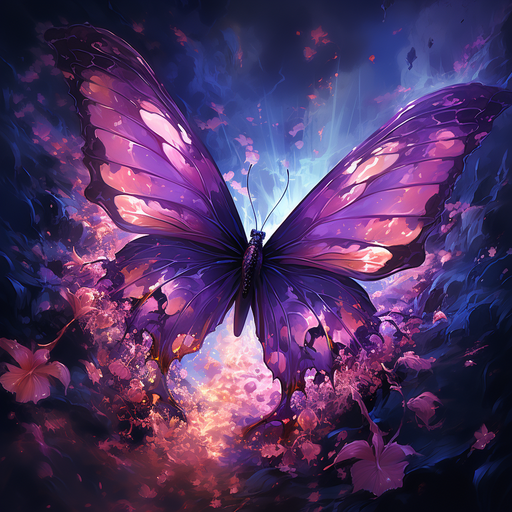 Purple butterfly profile picture (PFP).