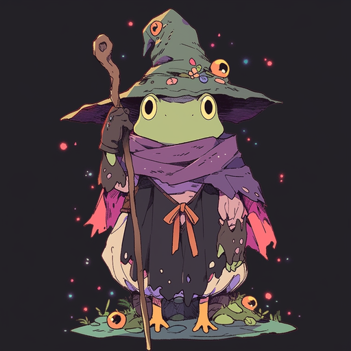 Wizard frog pfp with magical vibes.