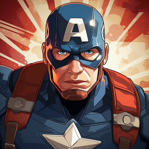 Captain America cartoon character in a profile picture, wearing his iconic costume.