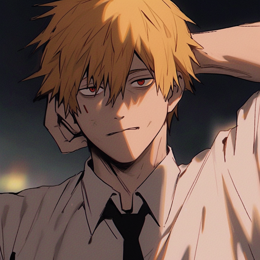 Denji, the protagonist of Chainsaw Man, in a stylized profile picture.