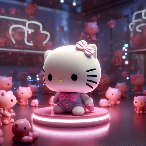 Hello Kitty profile picture with cinematic lighting