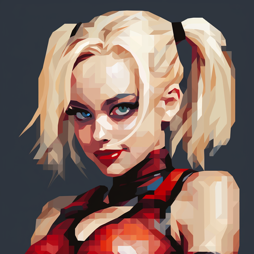 Harley Quinn pixel art profile picture