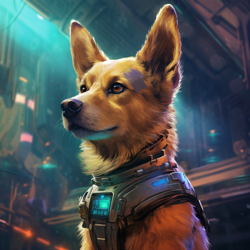 Sci-fi dog avatar