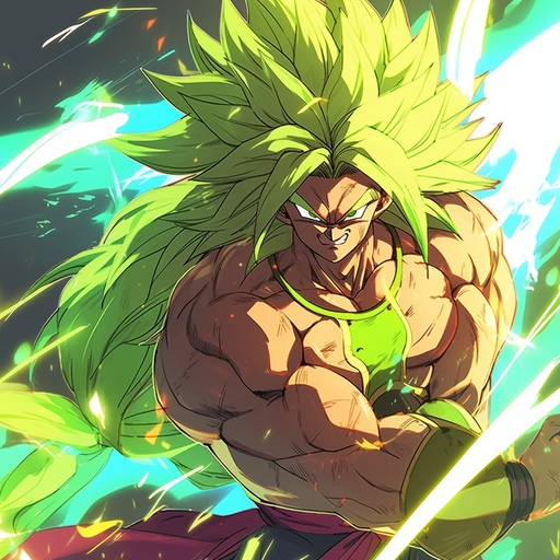 Broly from DragonBall in profile picture style.