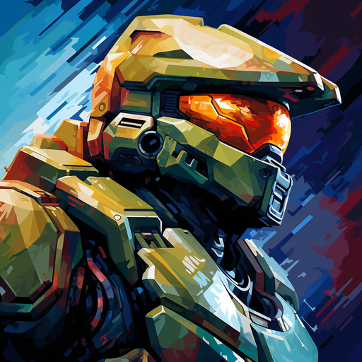 Master Chief character from the game series, Halo.