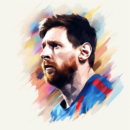 Lionel Messi minimalist profile picture.