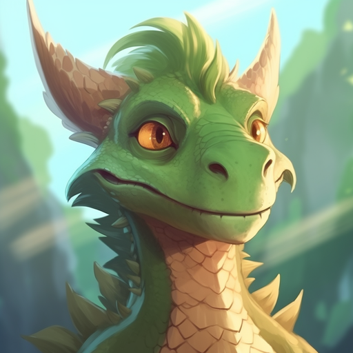 Fierce dragon-themed furry profile picture.