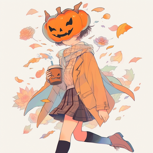 Festive Halloween-themed avatar with vibrant colors.