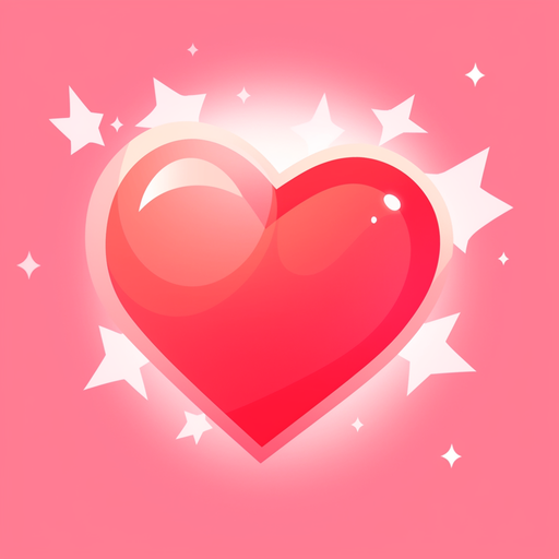 Heart-shaped vector art style pfp emitting a warm, loving vibe.