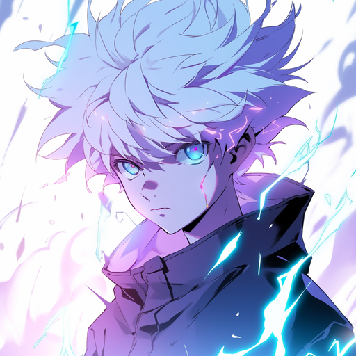 Profile picture of Killua, a character from an anime.