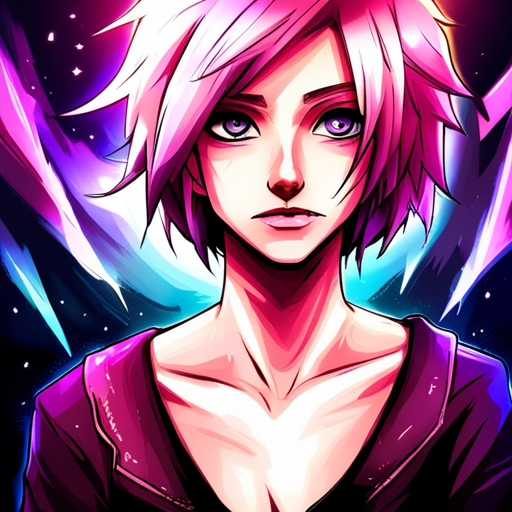 Emo-themed digital artwork with expressive colors and style.