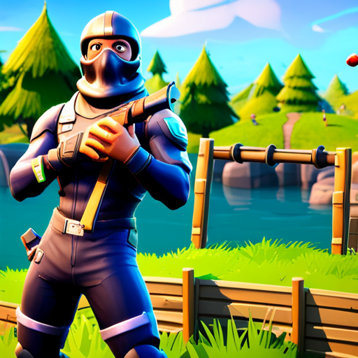 Playful Fortnite character with humorous expression and vibrant colors.