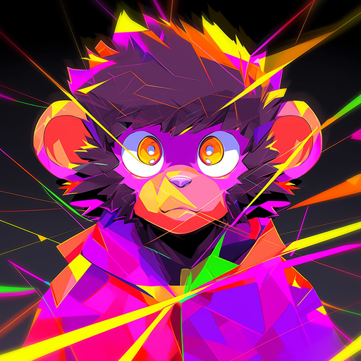 Colorful monkey profile picture.