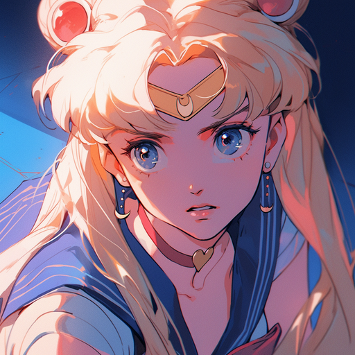 Sailor Moon-inspired character in Studio Ghibli art style.