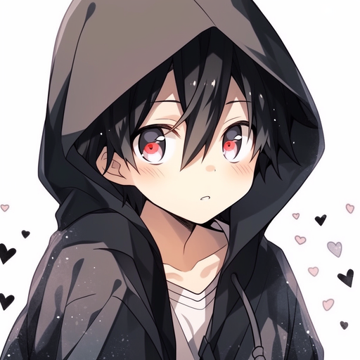 Kirito from Sword Art Online smiling with an adorable expression.