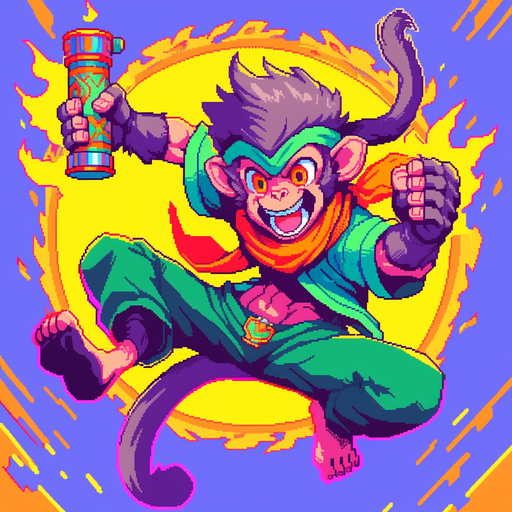 Colorful monkey profile picture.