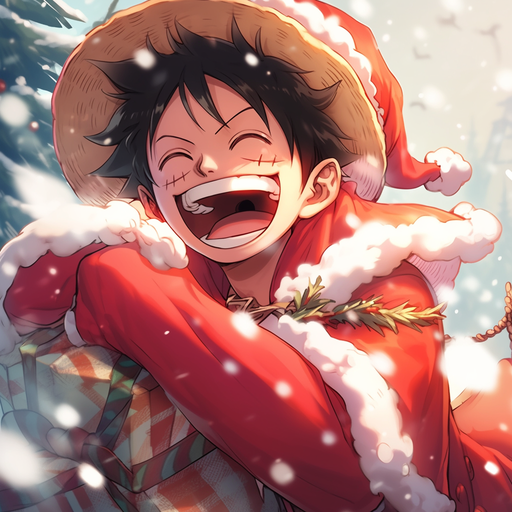Cheerful anime character wearing a Christmas costume, bringing joy and festive vibes.